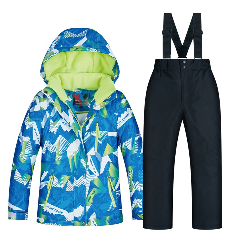 Children's blue slices plus children's black pants